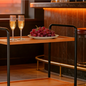 Chariot roulant à 3 niveaux, chariot mobile, chariot de service d'hôtel, chariot à thé, chariot à vin, chariot à desserts, chariot de rangement, chariot de service de beauté, chariot à cadre en acier - Product Image 2