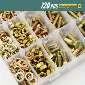 720Pcs Hex Bolt Set M4 M5 M6 Nuts Washers Assortment Kit Standard Grade 8.8 Carbon Steel Unc Thread - Product Image 2