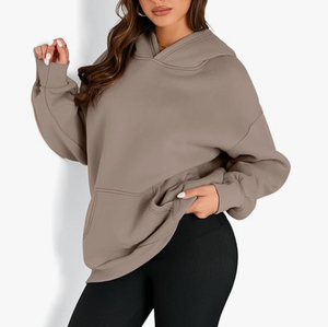 Venta al por mayor de encargo de alta calidad 100% algodón impreso Unisex Sudadera con capucha de algodón Casual niñas sudaderas Color sólido sudaderas con capucha de las mujeres - Product Image 4