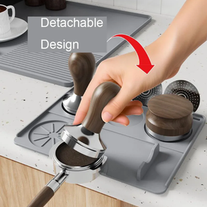 Detachable 24x16 Inch Dish Drying <b>Table</b> Mats Kitchen Bar Accessories Set and Organizer Silicone <b>Coffee</b> Tamper Holder Machine Mat - Product Image 3