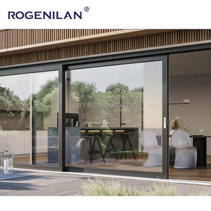 Portes coulissantes à capteur pour projets commerciaux et bureaux Rogenilan, design moderne, aluminium, double vitrage - Product Image 6