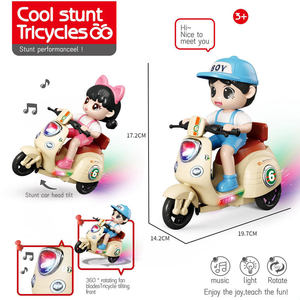 Tricycle électrique pour enfants avec roues pivotantes à 360 degrés, lumières et musique, pour garçons et filles - Product Image 2