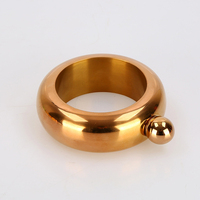 Bracelet en acier inoxydable pour Pot de vin, flacon rond en métal, plusieurs couleurs, 3.5oz, 1 pièce
