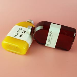 Botella de Licor de Vidrio Plana Vacía de 500 ml, en Oferta, para Whisky, Ron, Licores, Vodka, Ginebra - Product Image 1