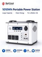 OEM1200W1500W Stasiun Daya Portabel 1010Wh Generator Tenaga Surya Gelombang Sinus Murni untuk Berkemah di Luar Ruangan, Perjalanan RV, Rumah Tangga, Cadangan 220V
