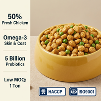 Aliments secs pour chiens OEM ODM en gros, aliments secs pour chiens sous marque privée, aliments pour animaux de compagnie lyophilisés au poulet, naturels, complets et équilibrés en vrac