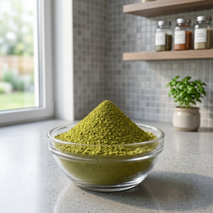 Poudre de feuilles de Moringa sauvage séchée, ingrédient végétal végétalien de qualité alimentaire pour les applications en gros dans les aliments, les boissons et la cuisine - Product Image 4