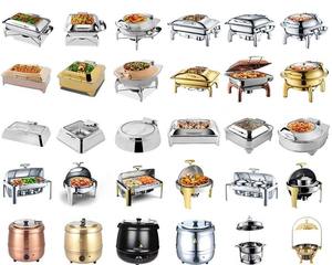 Luxury Gold Fuel Food Warmer Chafing <strong>Dishes</strong> Party Catering Equipment Buffet Set <strong>Saving</strong> <strong>Dish</strong> Round Roll Top Chafer <strong>Dish</strong> - Product Image 6
