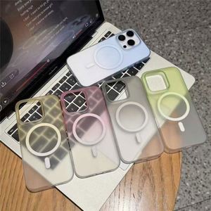 Coque de téléphone magnétique en PC intégral dégradé et givré pour iPhone 17 Air 16 15 14 Plus 13 12 11 Pro Max, antidérapante - Product Image 4