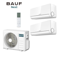 Climatiseur multi-split BAUF haute efficacité 1 à 2 unités, 9000 BTU, onduleur, mural, pompe à chaleur R32, classe énergétique A+++.