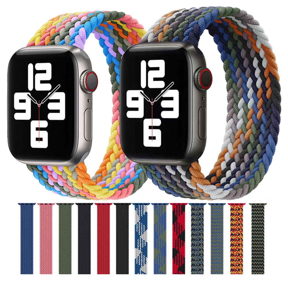 Сменный эластичный пояс, нейлоновый Плетеный ремешок для Apple Watch 42 мм 46 мм 45 мм 49 мм IWatch Series 11 10 9 Ultra 3 SE
