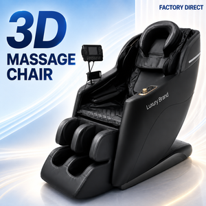 3D Zero Gravity <b>Full</b> <b>Body</b> Shiatsu <b>Massage</b> Chair with Air Pressure Neck & Waist <b>Massage</b> Leather Luxury Recliner with bluetooth - Product Image 1