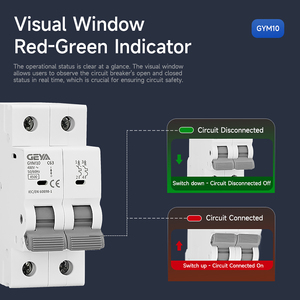 GEYA mini Disyuntor de alta calidad 20 amperios MCB disyuntor 1-63A AC tipo bajo voltaje DIN Rail <span class=keywords><strong>MACB</strong></span> - Product Image 6