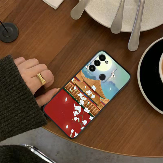 For Tecno Spark GO 2022 Retro Pattern Phone case Scenery Soft Flexible Texture Cell Phone case for Tecno Spark 8C 8P POP5 Pova