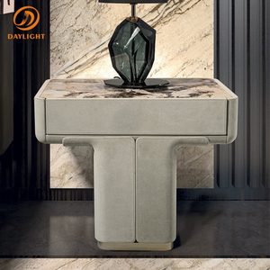 Best Modern Nordic Bed Rooms <strong>Sidetable</strong> Narrow White Marble Side Table Sets with <strong>Drawers</strong> for Bedroom Bedside - Product Image 4