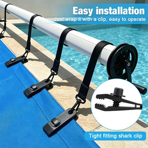 8 Juegos de Accesorios de Fijación para Sistemas Enrollables de <span class=keywords><strong>Piscina</strong></span>, Correas de Fijación Multiusos para Cubiertas de <span class=keywords><strong>Piscina</strong></span> Solares Móviles y Toldos Retráctiles para RV - Product Image 4