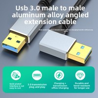 Kabel Ekstensi USB 3.0 Kabel Data Konduktor Tembaga Lapis Aluminium Paduan Aluminium Pria-ke-Wanita untuk Notebook Keyboard Mouse U Disk