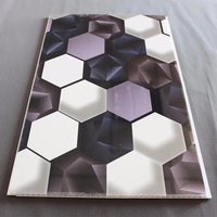 Carreau de plafond en PVC à effet 3D pour revêtement de panneau de salle de bain douche murale humide