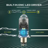 Ampoule de phare LED H4 mini super lumineuse avec lentille de projecteur, double faisceau haut/bas, puce CSP 12V, Plug & Play, pour moto