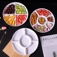 Plateaux à neuf compartiments biodégradables pour emballage alimentaire et plats jetables personnalisés en papier pour le camping (bagasse de canne à sucre)