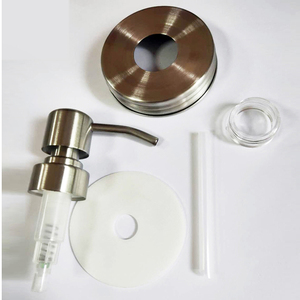 Tùy Chỉnh 70 Mét Đen Đồng Bạc Thép Không Gỉ <span class=keywords><strong>Mason</strong></span> <span class=keywords><strong>Jar</strong></span> Nắp Dầu Gội Lỏng Xà Phòng Dispenser Tay Vít Chai Lotion Bơm Cap - Product Image 5