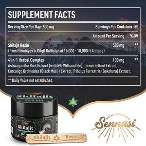 Precio al por Mayor, Extracto Puro de Shilajit, Resina de Shilajit Negra Orgánica, Suplementos Herbales con Ácido Fúlvico para la Energía, 50g - Product Image 2