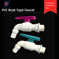 Robinet en PVC poli de type bateau à bec long, filetage mâle, pour machines à laver, 1/2" 3/4", pour raccordement transfrontalier
