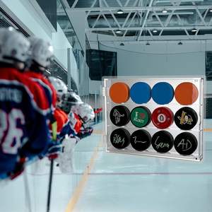 Best Selling Wall Amount Clear Transparent Acrylic Hockey Puck Display Case - Product Image 2