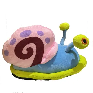 Neues Design heiß verkaufen Gary die Schnecke Hausschuhe Großhandel Schnecke Fuzzy Hausschuhe