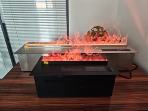 <span class=keywords><strong>Chimenea</strong></span> Eléctrica Moderna de Vapor de Agua 3D con Control Remoto, Construcción de Acero <span class=keywords><strong>para</strong></span> Uso en Villas y Apartamentos - Product Image 5