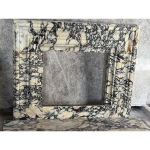 Tostone, бестселлер, отдельно стоящий, Calacatta Viola, итальянский мраморный камин, обрамленный для отеля, индивидуально разработанный для проживания - Product Image 1