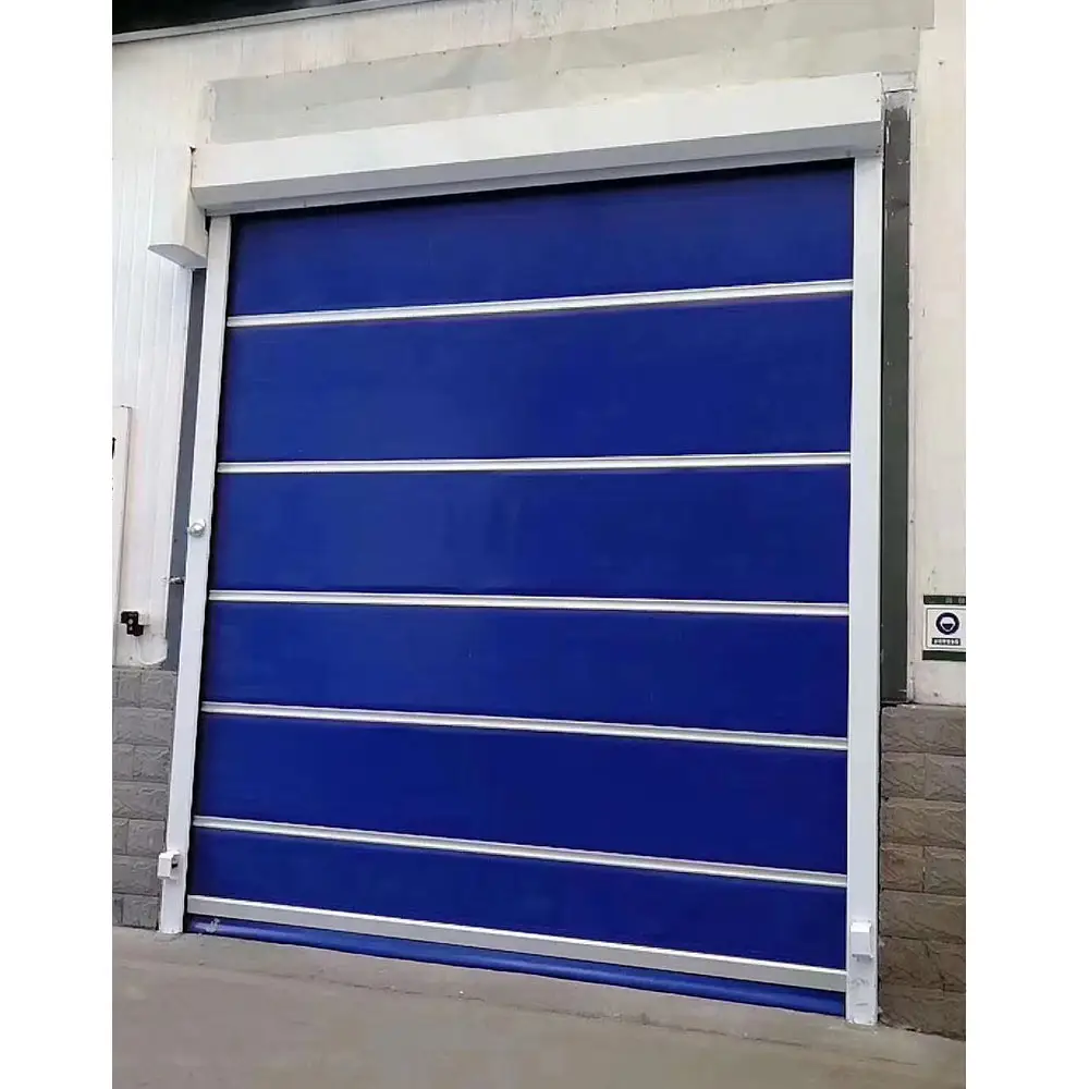 Zipper Type Door Custom Size High Speed Rolling Cold Storage Room Freezer Front Insulated PVC Rolling Door