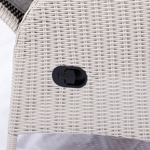 MIA Adjustable Backyard Balcony Furniture Ratan <strong>Grey</strong> Modern Outdoor Wicker Conversation Patio <strong>Bistro</strong> <strong>Set</strong> - Product Image 6