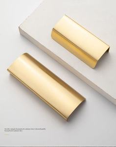 Meilleure Vente Poignée de Tiroir en Laiton Forme Feuille Style Ferme Moderne Luxe Léger pour Meubles, Armoire de Cuisine et Porte - Product Image 1