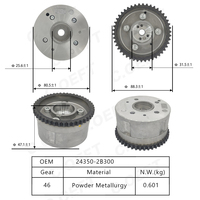 Nouvel Engrenage d'Arbre à Cames pour Distribution Variable (VVT) 46 Dents en Acier 243502b300 pour Kia
