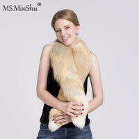 MWFur Mode Vente en gros Usine Offre Spéciale Fourrure Étole Fourrure de Renard Écharpe Boa pour Femmes et Hommes Écharpe Queue de Renard