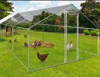 Gallinero Moderno Galvanizado en Caliente de 8*3*2 Metros con Cubierta Impermeable para Jardín