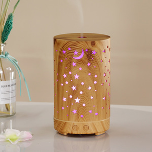 เครื่องกระจายกลิ่นหอม Starry Sky รุ่นมินิ สำหรับตั้งโต๊ะ ลายไม้สีเข้ม ความจุ 0.5 ลิตร ใช้พลังงานจาก USB เหมาะสำหรับใช้ในบ้านและสำนักงาน - Product Image 5