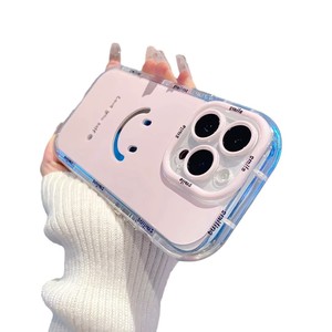Coque de téléphone antichoc motif dessin animé miroir visage souriant pour <span class=keywords><strong>iPhone</strong></span> 16 Pro Max 17 15 – Housse de protection anti-chute en gros - Product Image 5