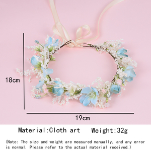 Nouveau produit fée mariage guirlande plage <span class=keywords><strong>couronne</strong></span> femmes et enfants festival anneau <span class=keywords><strong>de</strong></span> <span class=keywords><strong>cheveux</strong></span> plâtre fleur <span class=keywords><strong>de</strong></span> cerisier fleur séchée <span class=keywords><strong>couronne</strong></span> - Product Image 2