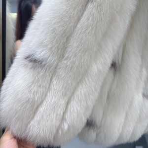 Nuova giacca di moda cappotti di pelliccia naturale da donna <span class=keywords><strong>abbigliamento</strong></span> bianco invernale vera pelliccia di volpe