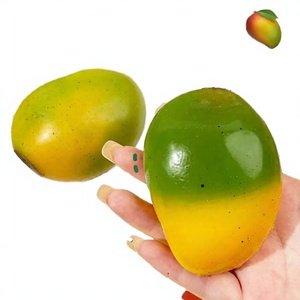 Soft <b>Plush</b> Mango Strawberry Fluid Squishy Ball Color Changing Fruit Sensory Stress Toy for Teens & Adults Gifts and Party Favors - Product Image 2