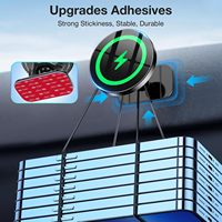 Support de chargeur de téléphone magnétique sans fil pour voiture, charge rapide 15W, alignement automatique, fixation puissante par ventouse, rotation à 360 degrés sur tableau de bord