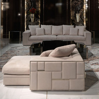 Fauteuil de détente moderne de luxe à une place, en cuir véritable, pour chambre à coucher, hôtel, école, salles à manger