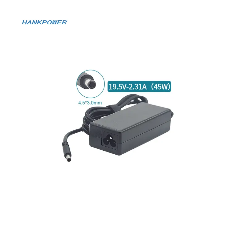 Chargeur d'ordinateur portable 45W 19.5V 2.31A pour ordinateur portable Dell remplacer le câble d'alimentation adaptateur 4.5*3.0mm