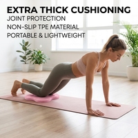 Genouillère de yoga en PU épaissie antidérapante, support de coude portable, coussin pour exercices de planche, entraînement de fitness à domicile