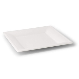 Boîtes carrées jetables en canne à sucre, écologiques et compostables, 26x26 cm, blanches, pour buffet - Product Image 3