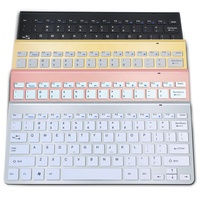 Kombo Keyboard dan Mouse Nirkabel 2.4GHz Mouse Ultra Tipis dan Senyap dengan 4 Tombol untuk Apple MacBook Windows Didukung oleh Baterai AAA