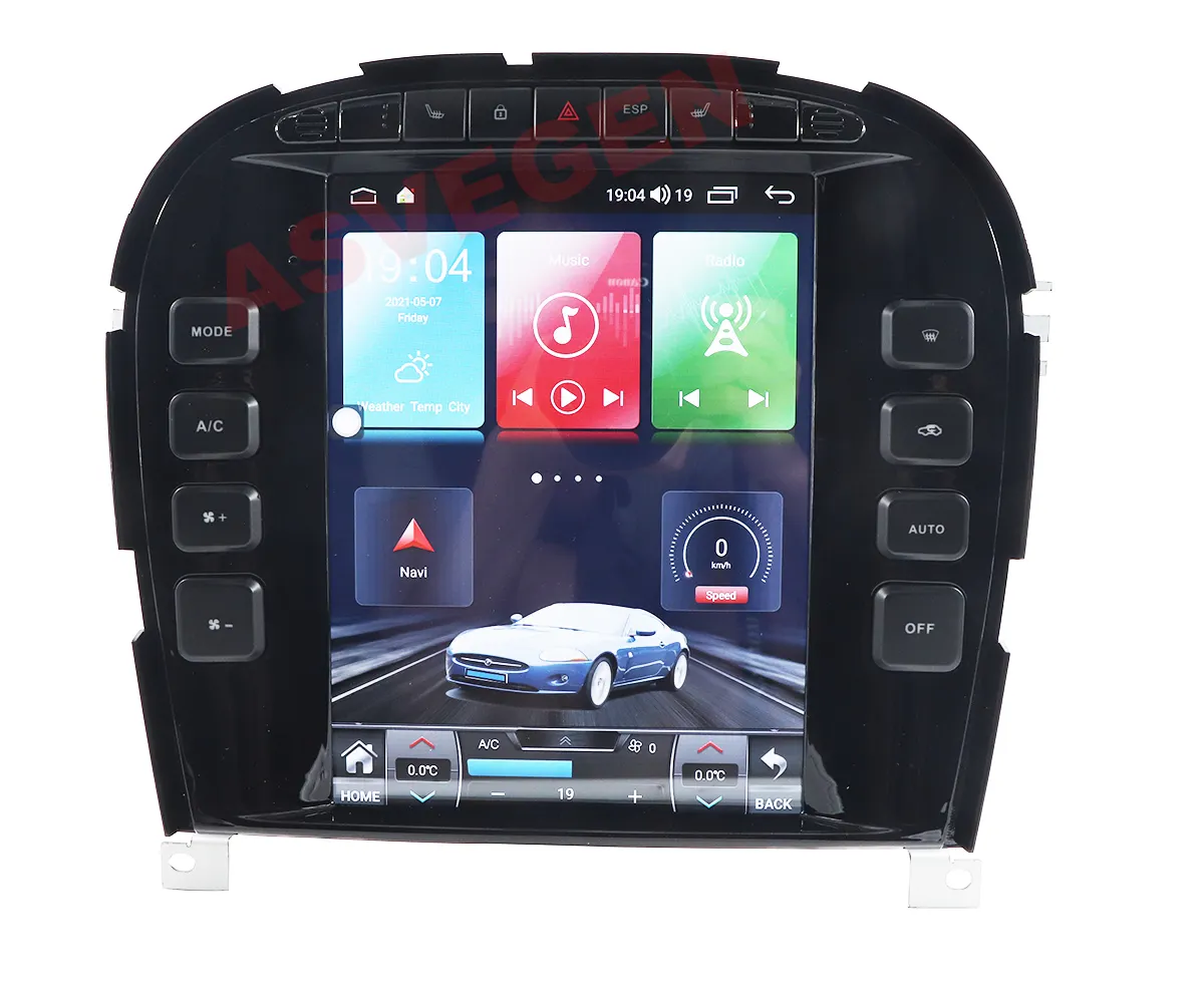 Radio con GPS para coche, reproductor con Android, 9,7 pulgadas, 128G, Telsa, pantalla Vertical, DVD, vídeo, para Jaguar XJ8, XJL, XJ, tipo S, 2004