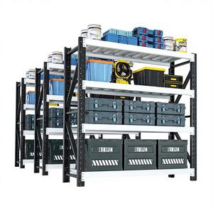 Rayonnages de stockage industriels en acier à 4 niveaux pour entrepôt, robustes, antirouille, protection contre la corrosion, autonomes et réglables - Product Image 1